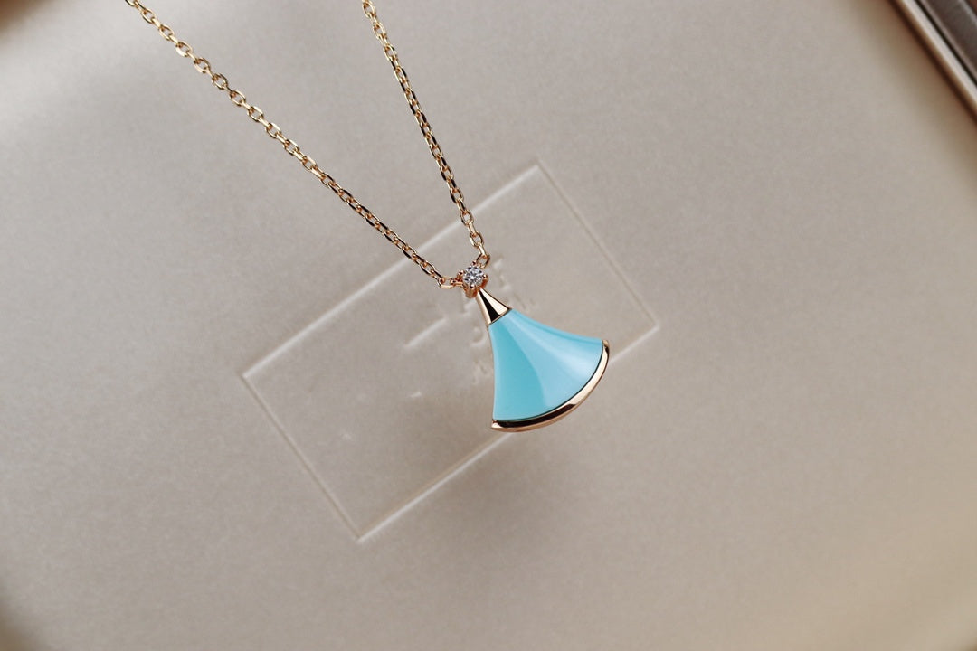 [Shinejoy]DREAM NECKLACE TURQUOISE PINK GOLD
