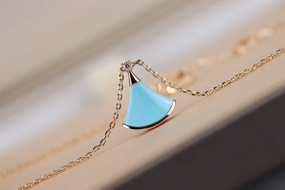 [Shinejoy]DREAM NECKLACE TURQUOISE PINK GOLD