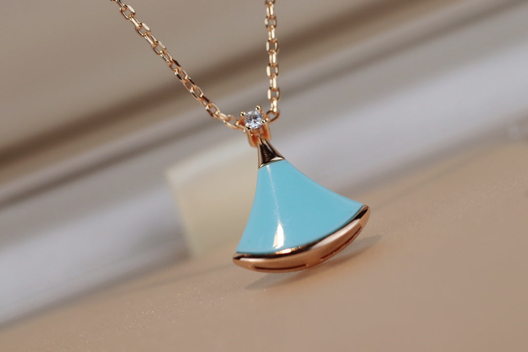 [Shinejoy]DREAM NECKLACE TURQUOISE PINK GOLD