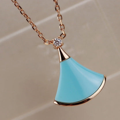[Shinejoy]DREAM NECKLACE TURQUOISE PINK GOLD