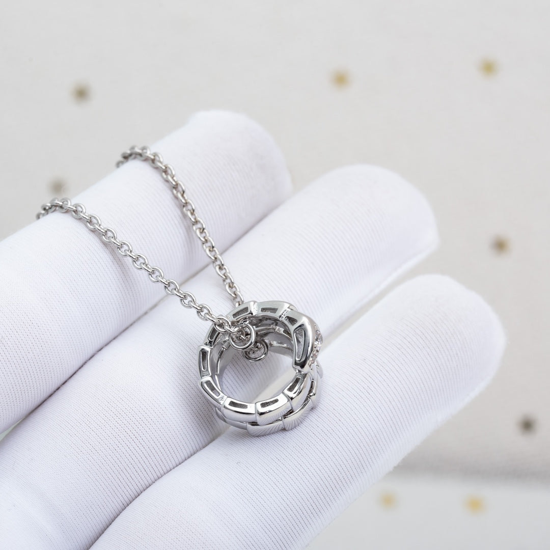 [Shinejoy]SERPENTI SILVER NECKLACE DIAMOND