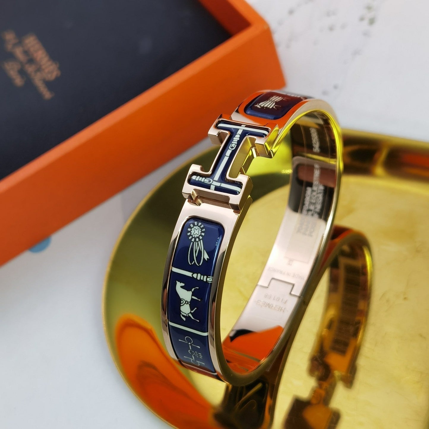 [Shinejoy]H COUVERTURES DARK BLUE BRACELET