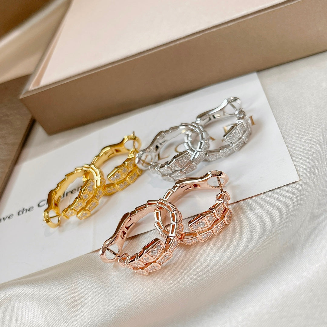 [Shinejoy]SERPENTI EARRINGS DIAMOND