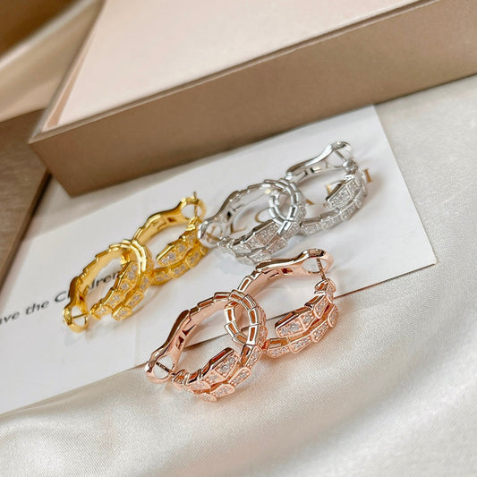 [Shinejoy]SERPENTI EARRINGS DIAMOND