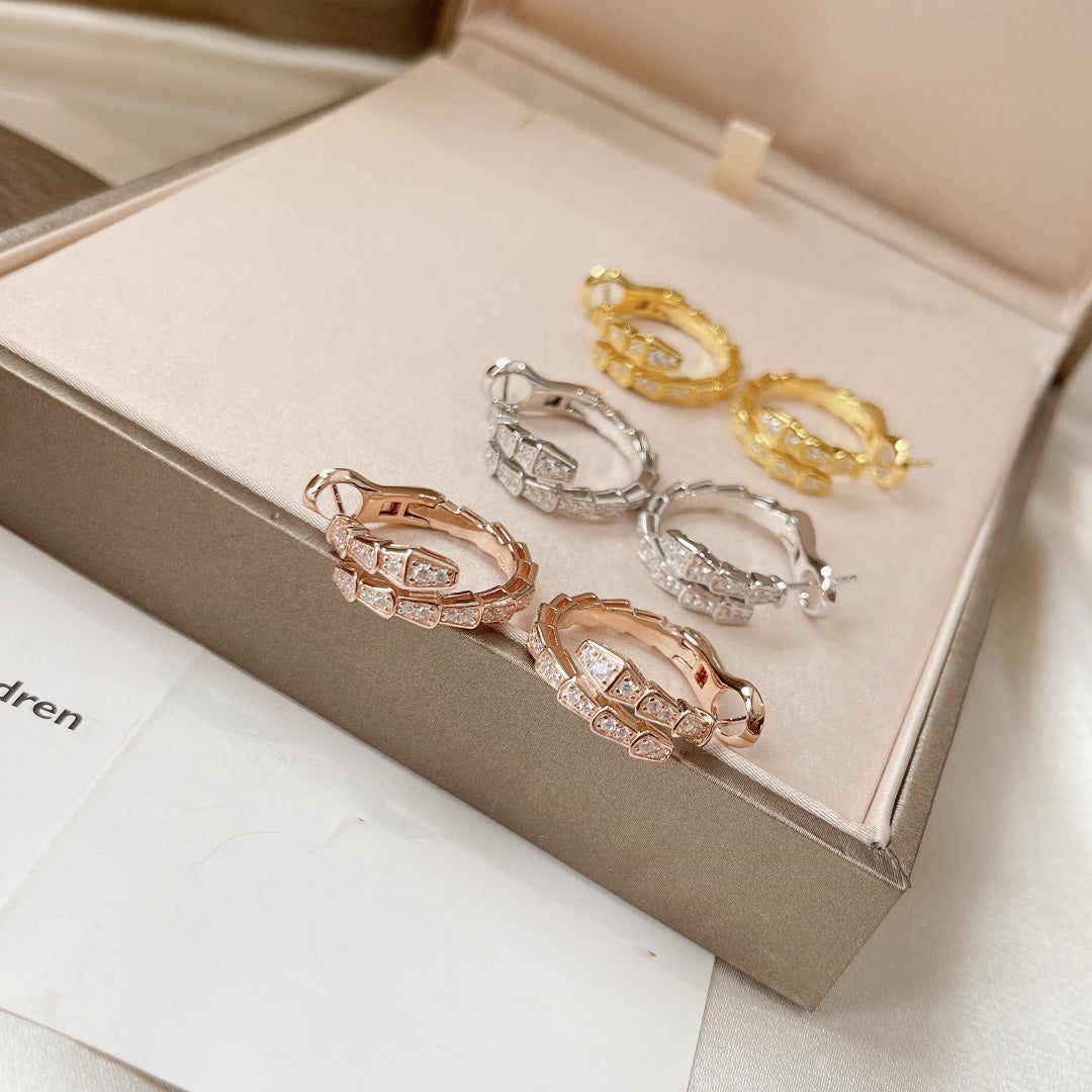 [Shinejoy]SERPENTI EARRINGS DIAMOND
