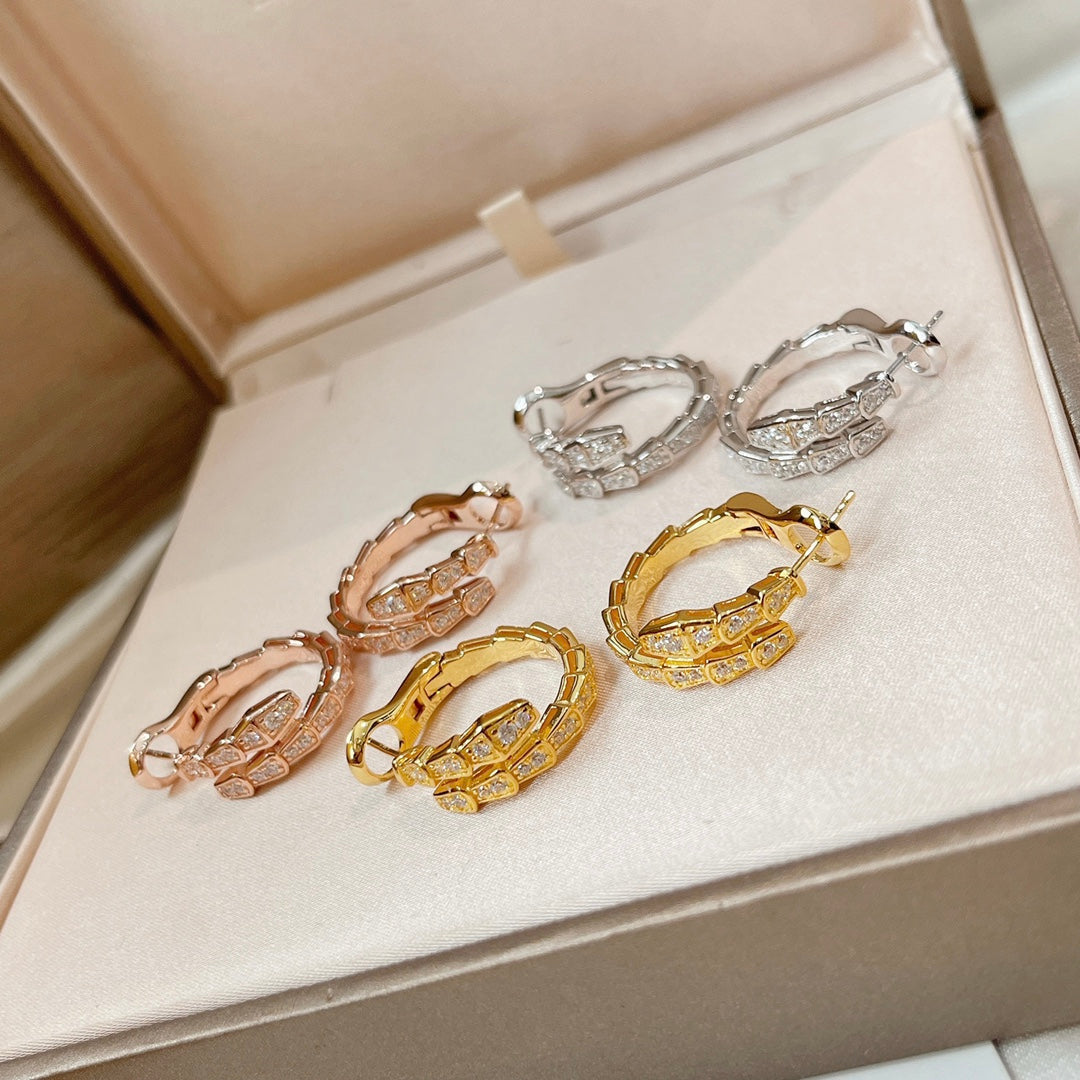 [Shinejoy]SERPENTI EARRINGS DIAMOND