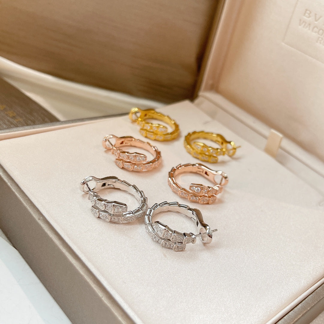 [Shinejoy]SERPENTI EARRINGS DIAMOND