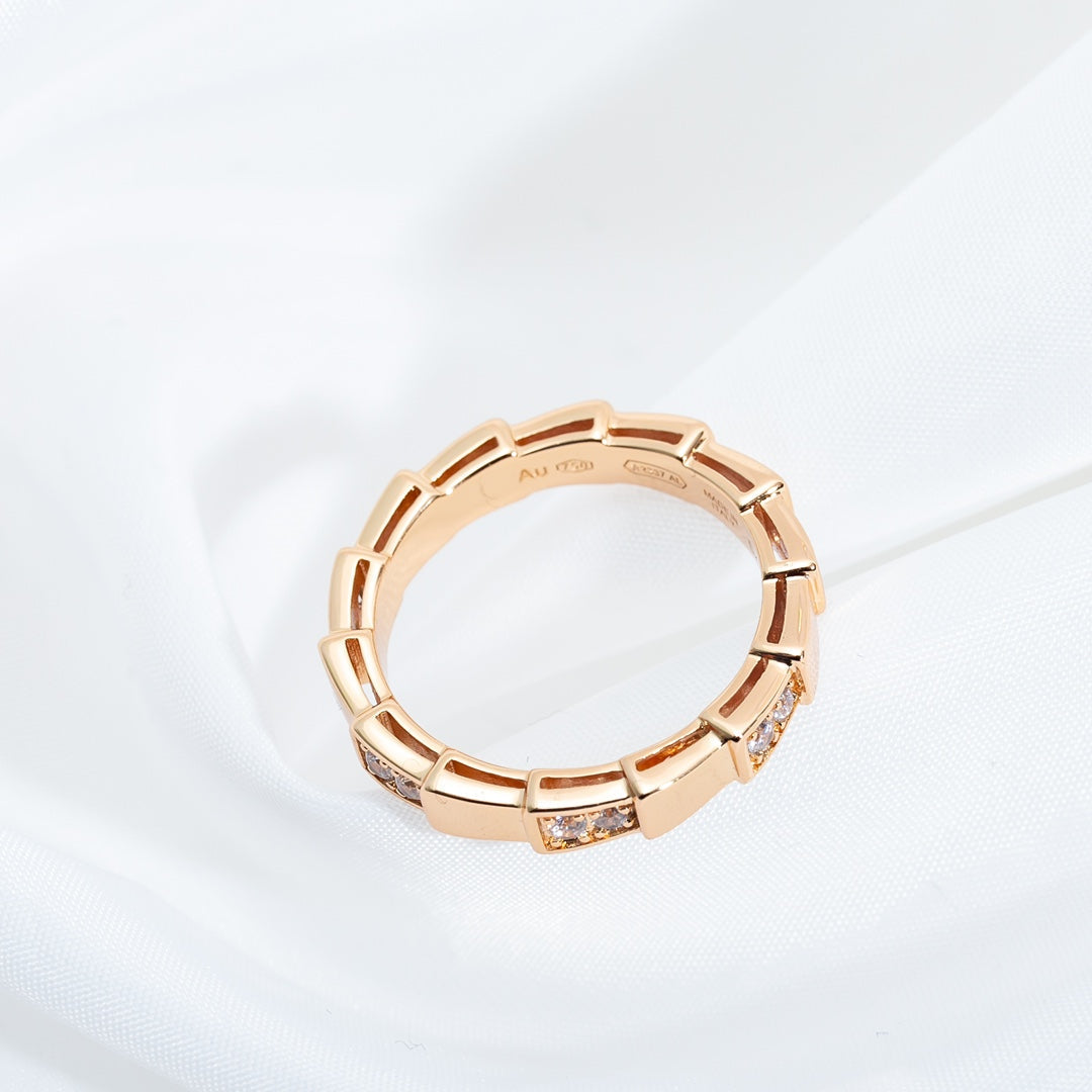 [Shinejoy]SERPENTI RING PINK GOLD  3MM