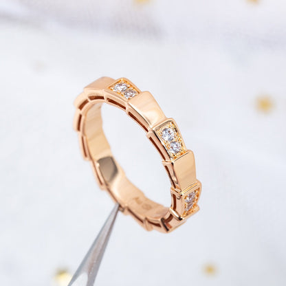 [Shinejoy]SERPENTI RING PINK GOLD  3MM
