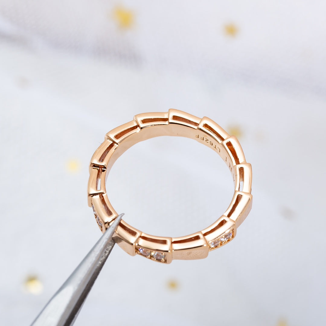 [Shinejoy]SERPENTI RING PINK GOLD  3MM