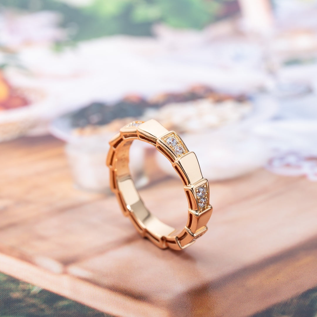 [Shinejoy]SERPENTI RING PINK GOLD  3MM