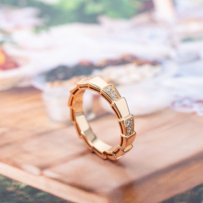 [Shinejoy]SERPENTI RING PINK GOLD  3MM