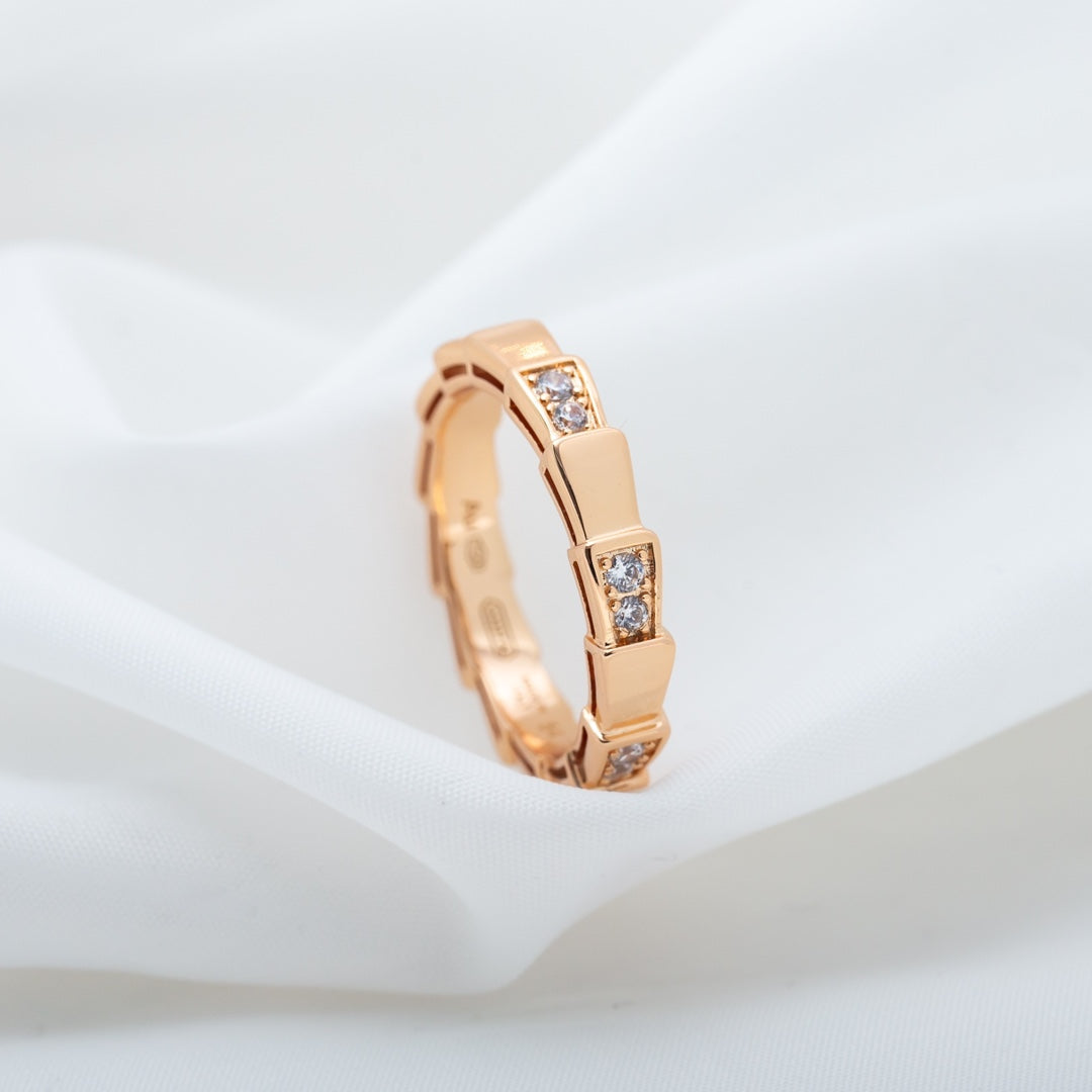 [Shinejoy]SERPENTI RING PINK GOLD  3MM
