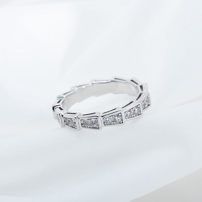 [Shinejoy]SERPENTI RING SILVER DIAMOND PAVED 3MM