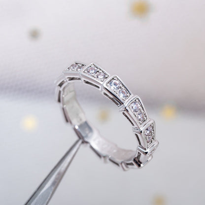 [Shinejoy]SERPENTI RING SILVER DIAMOND PAVED 3MM
