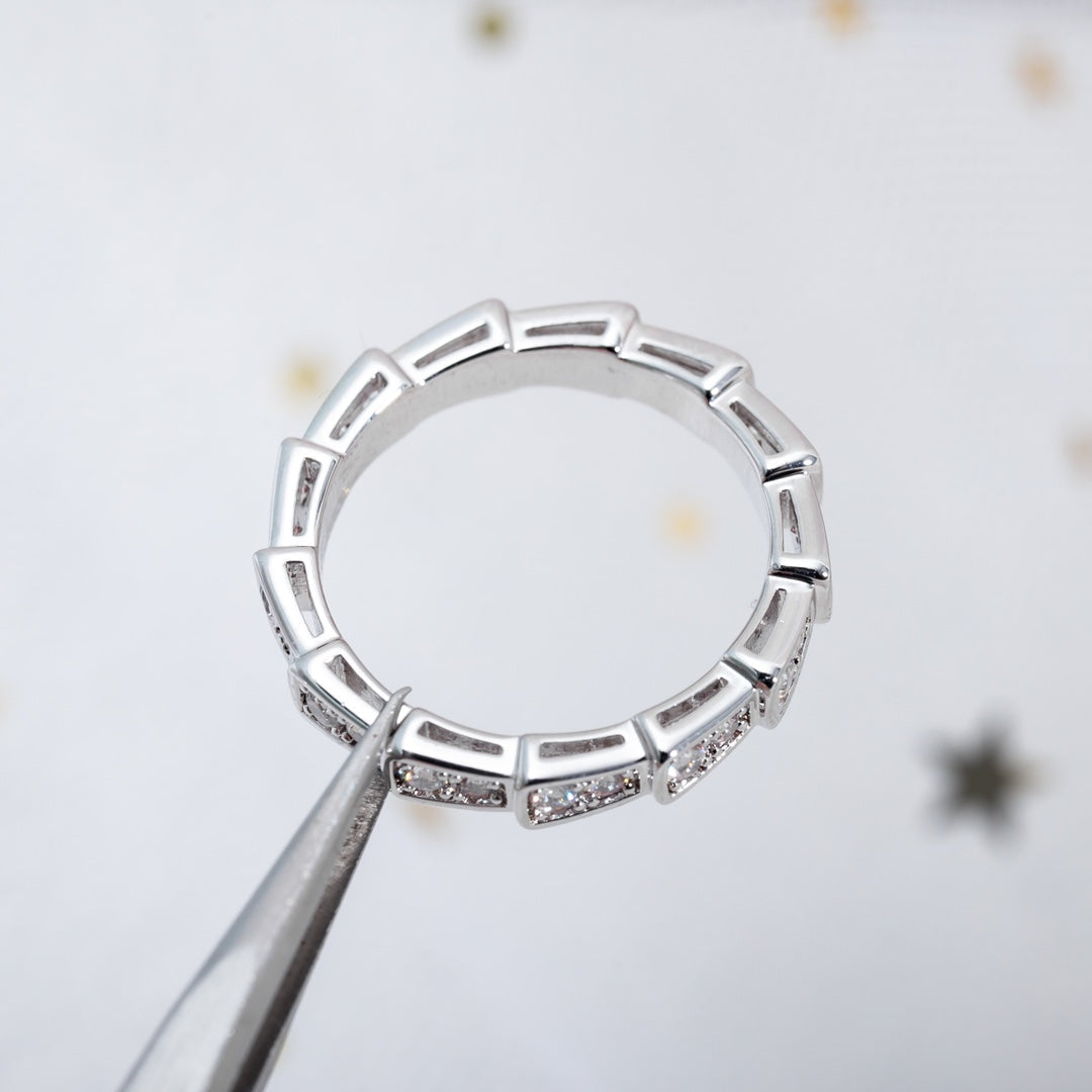 [Shinejoy]SERPENTI RING SILVER DIAMOND PAVED 3MM