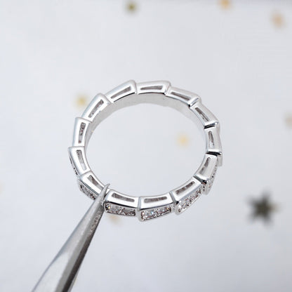 [Shinejoy]SERPENTI RING SILVER DIAMOND PAVED 3MM