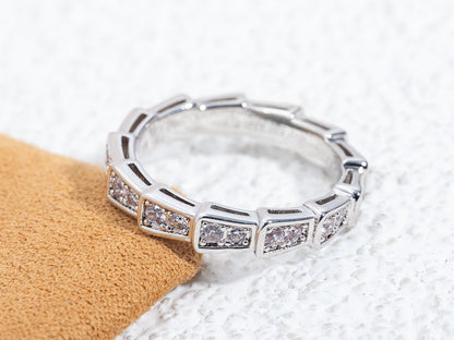 [Shinejoy]SERPENTI RING SILVER DIAMOND PAVED 3MM
