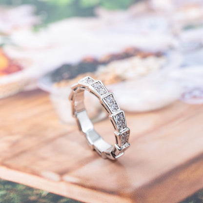 [Shinejoy]SERPENTI RING SILVER DIAMOND PAVED 3MM