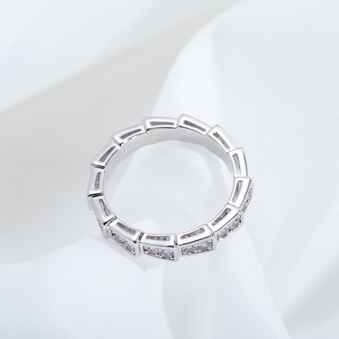 [Shinejoy]SERPENTI RING SILVER DIAMOND PAVED 3MM