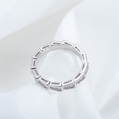 [Shinejoy]SERPENTI RING SILVER DIAMOND PAVED 3MM
