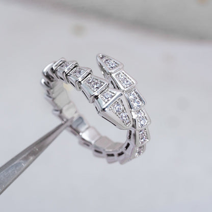 [Shinejoy]SERPENTI RING SILVER DIAMOND PAVED 4MM