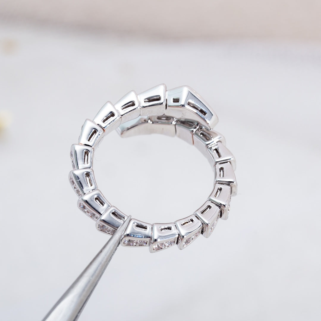 [Shinejoy]SERPENTI RING SILVER DIAMOND PAVED 4MM