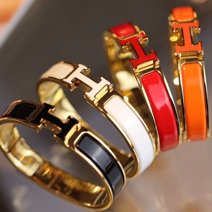 [Shinejoy]H BRACELET 12MM GOLD