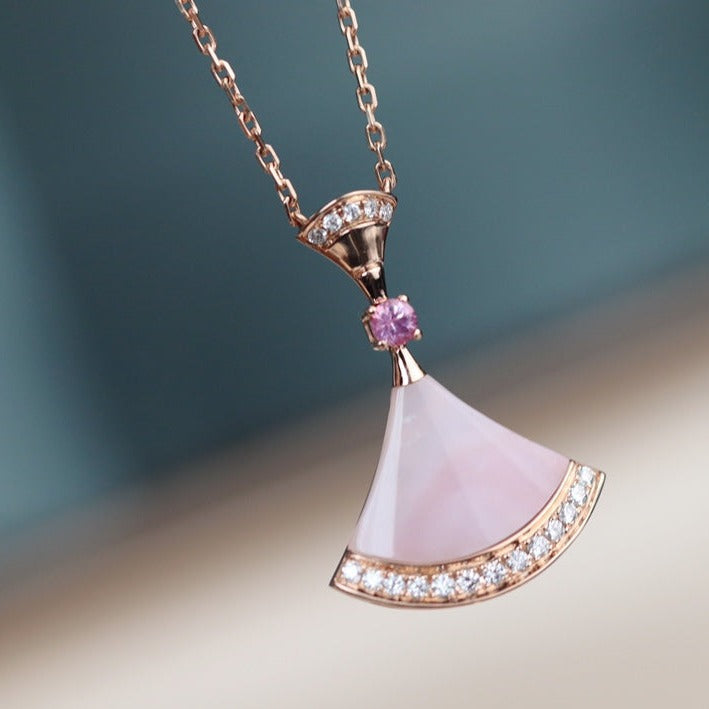 [Shinejoy]DREAM NECKLACE PINK MOP DIAMOND