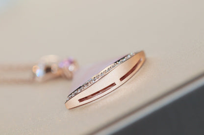 [Shinejoy]DREAM NECKLACE PINK MOP DIAMOND