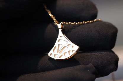 [Shinejoy]DREAM NECKLACE WHITE MOP PINK GOLD 1 DIAMOND
