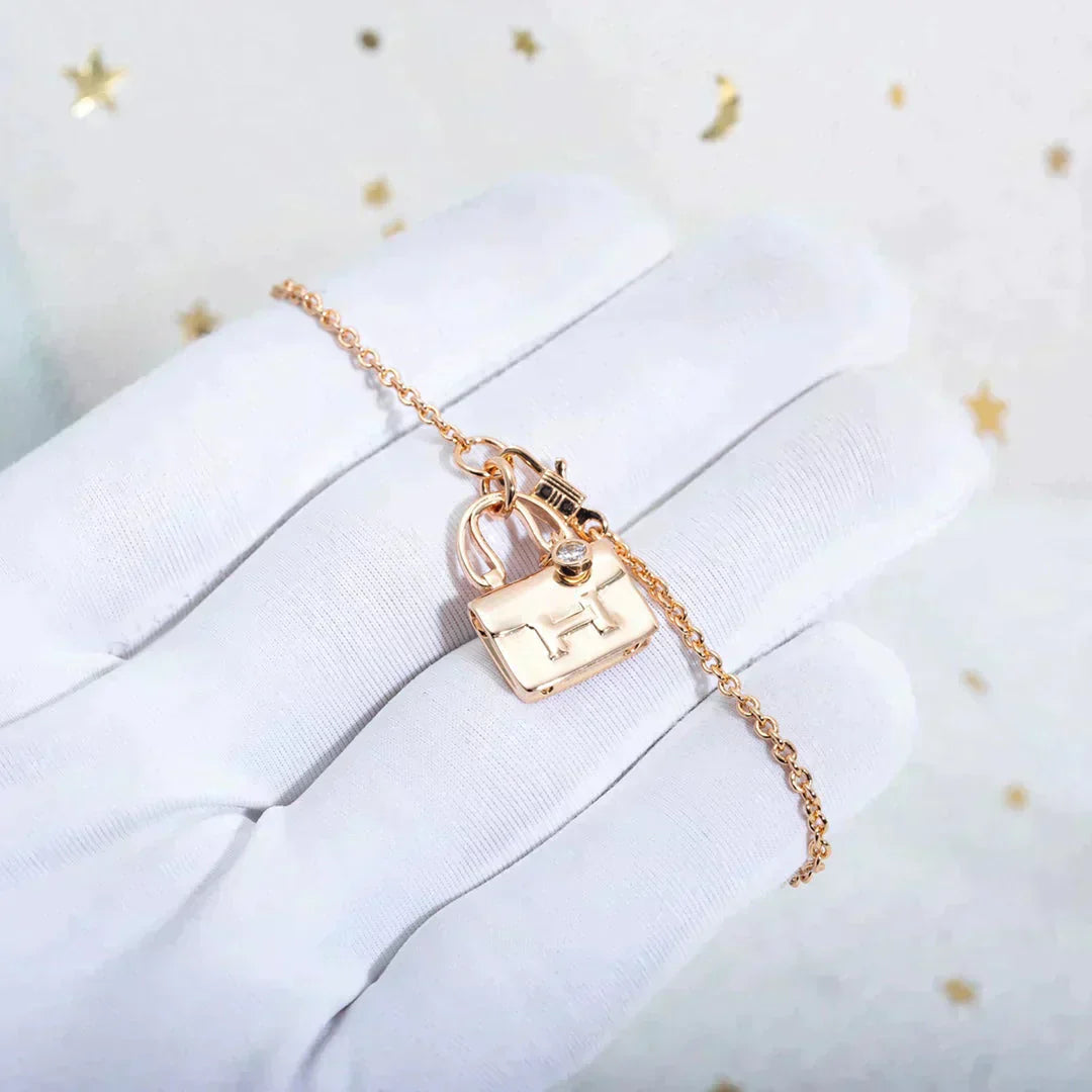 [Shinejoy]AMULETTE PEDANT ROSE GOLD NECKLACE