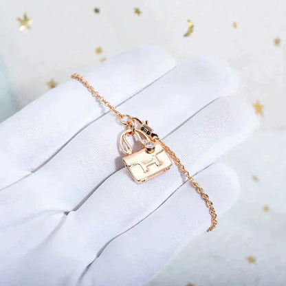 [Shinejoy]AMULETTE PEDANT ROSE GOLD NECKLACE