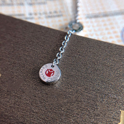 [Shinejoy]ZERO 1 BLACK CERAMIC SILVER NECKLACE