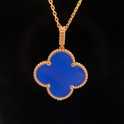 [Shinejoy]CLOVER 25MM NECKLACE TURQUOISE ROSE GOLD