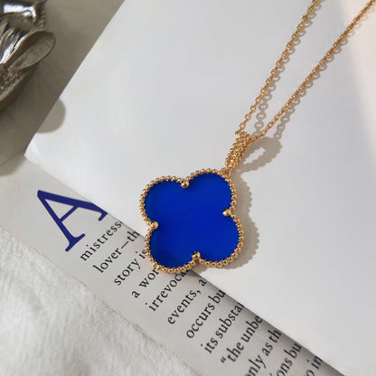 [Shinejoy]CLOVER 25MM NECKLACE TURQUOISE ROSE GOLD