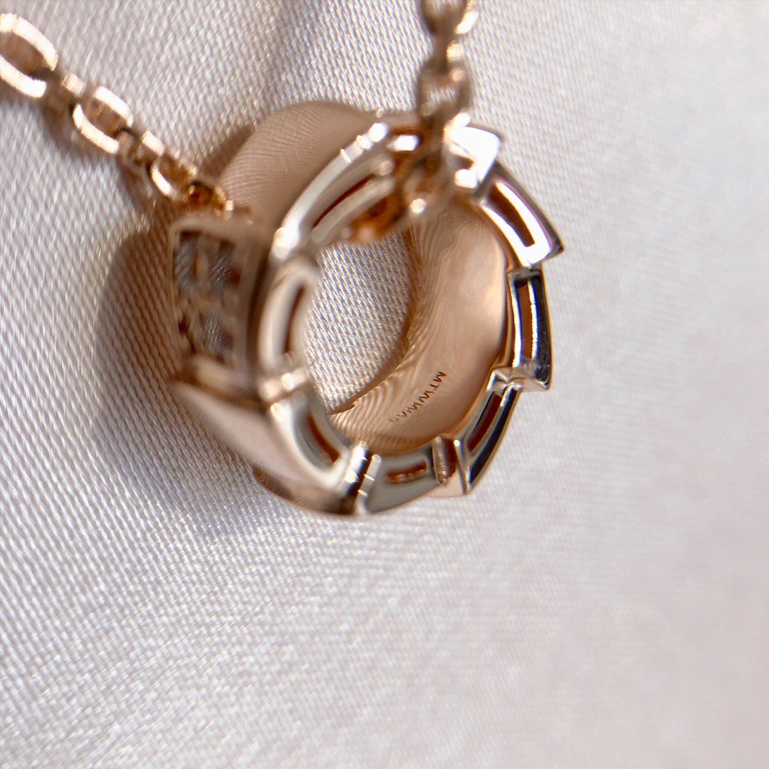 [Shinejoy]SERPENTI PEDANT DIAMOND PINK GOLD NECKLACE