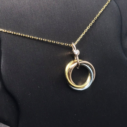 [Shinejoy]TRINITY SILVER GOLD PINK GOLD NECKLACE