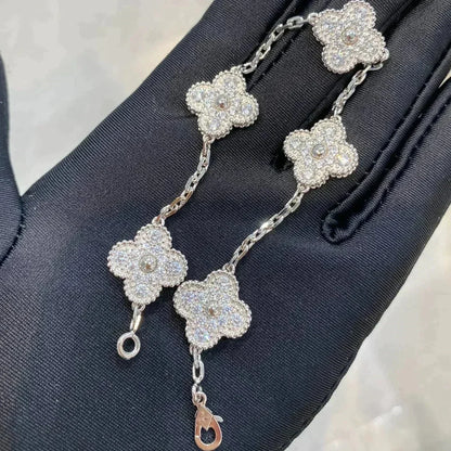 [⭐Shinejoy] CLOVER 5 MOTIFS FULL DIAMOND BRACELET COLLECTION
