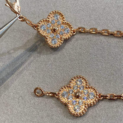 [⭐Shinejoy] CLOVER 5 MOTIFS FULL DIAMOND BRACELET COLLECTION