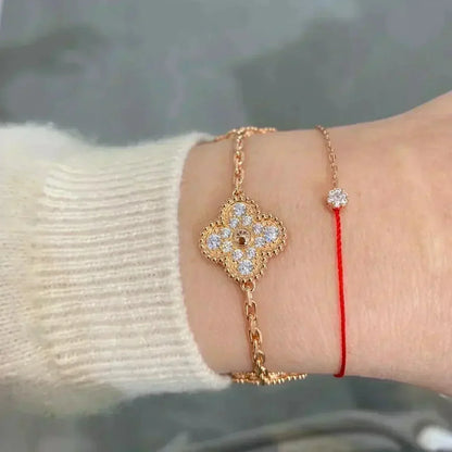 [⭐Shinejoy] CLOVER 5 MOTIFS FULL DIAMOND BRACELET COLLECTION