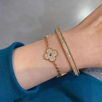 [⭐Shinejoy] CLOVER 5 MOTIFS FULL DIAMOND BRACELET COLLECTION