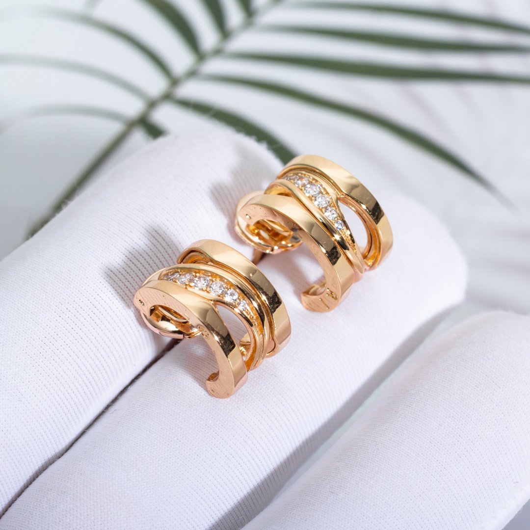 [Shinejoy]ZERO 1 PINK GOLD DIAMONDS EARRINGS