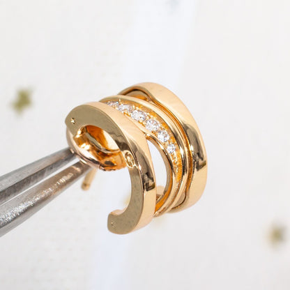 [Shinejoy]ZERO 1 PINK GOLD DIAMONDS EARRINGS