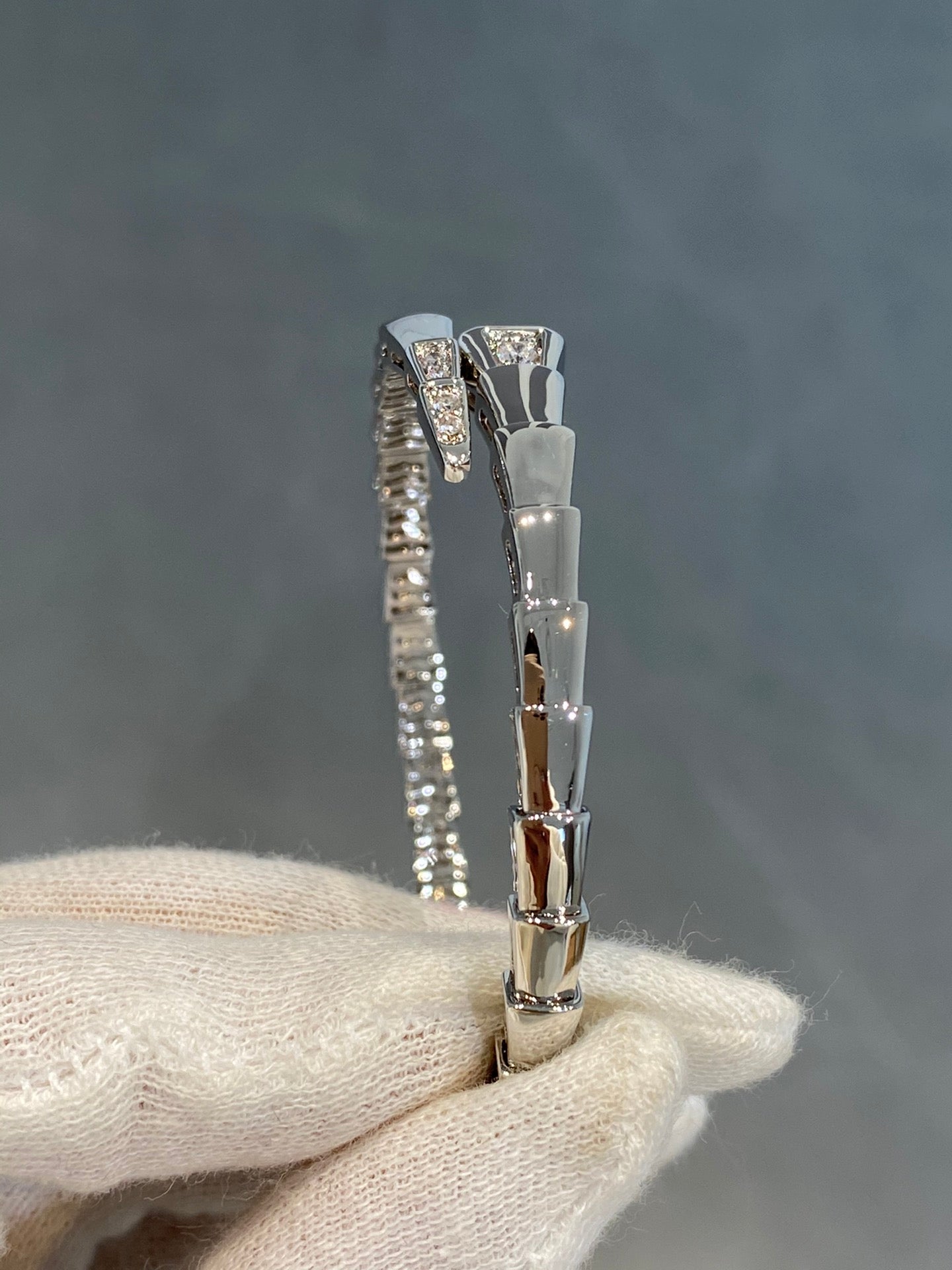 [Shinejoy]SERPENTI BRACELET DIAMONDS SILVER