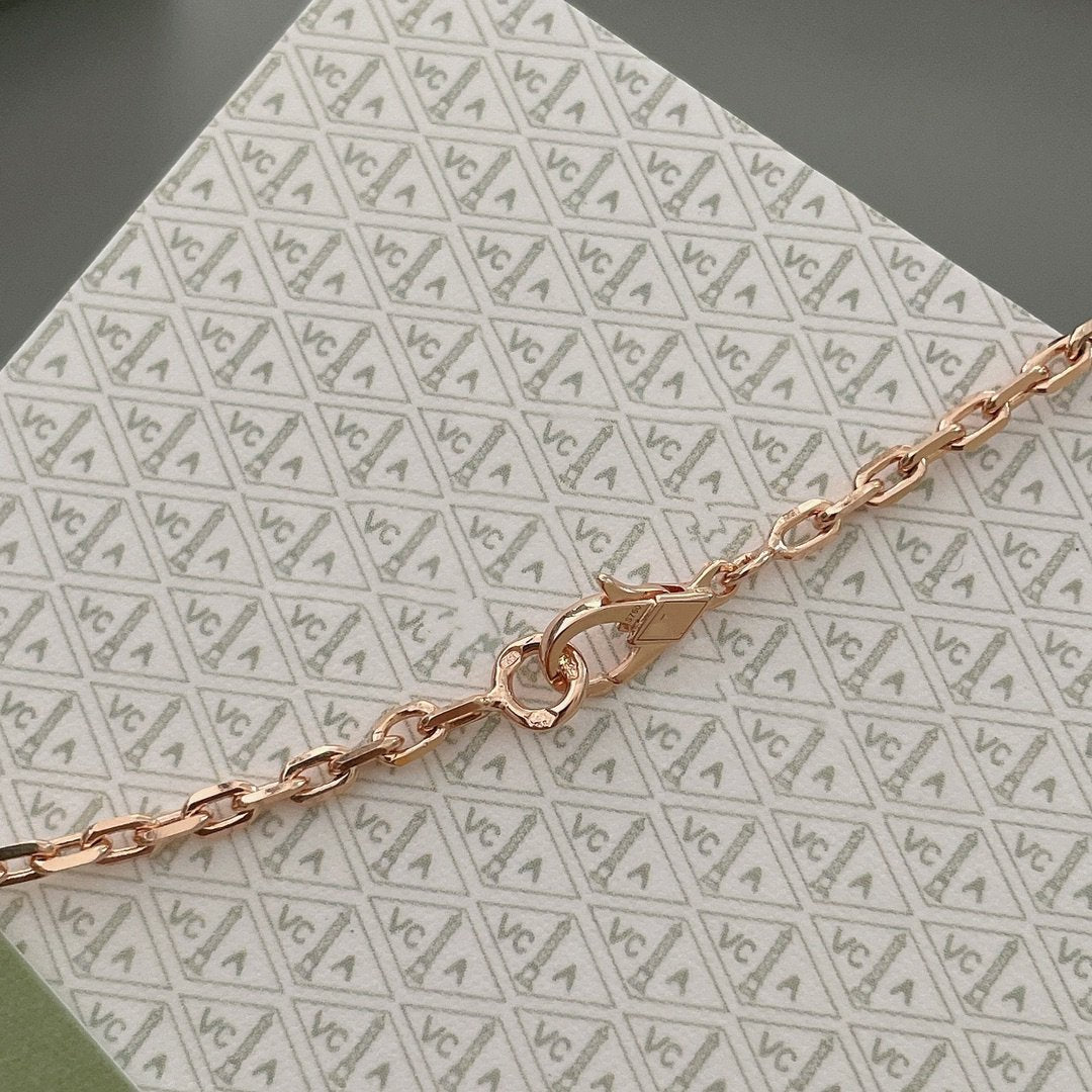 [Shinejoy]LUCKY SPRING 15 MOTIFS ROSE GOLD NECKLACE