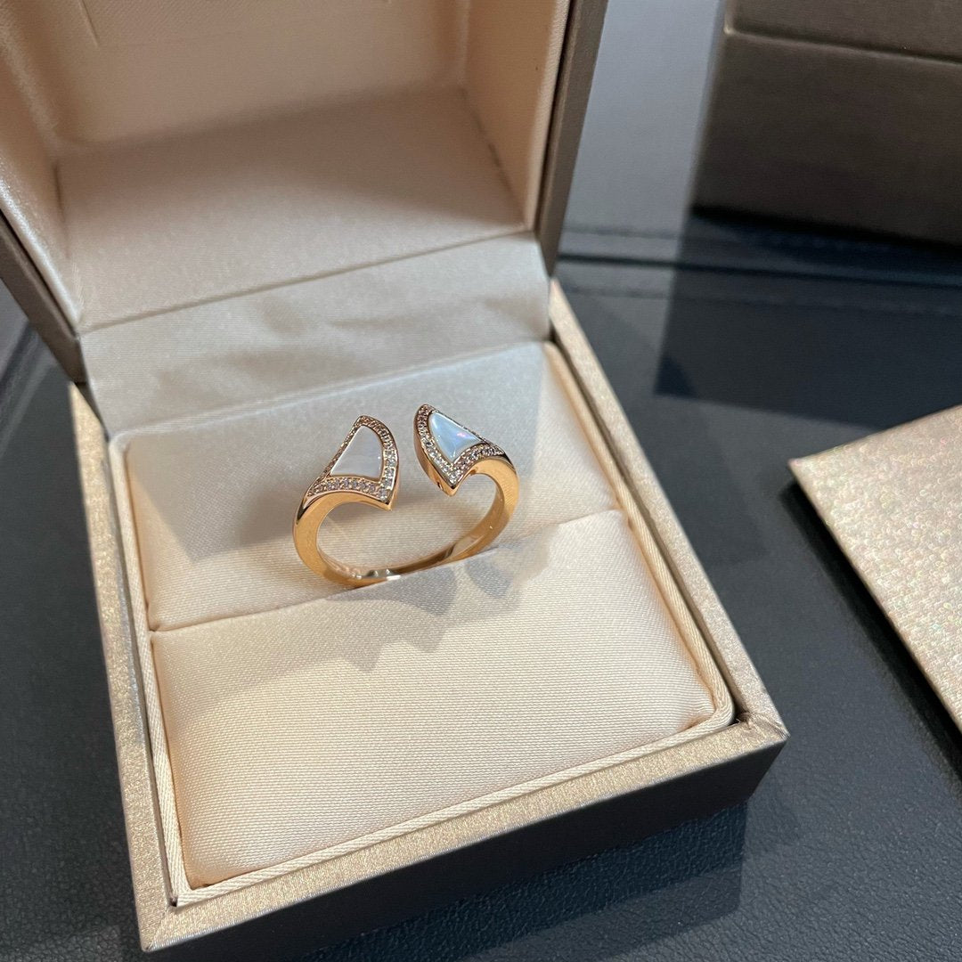 [Shinejoy]DREAM MOP DIAMOND OPEN RING