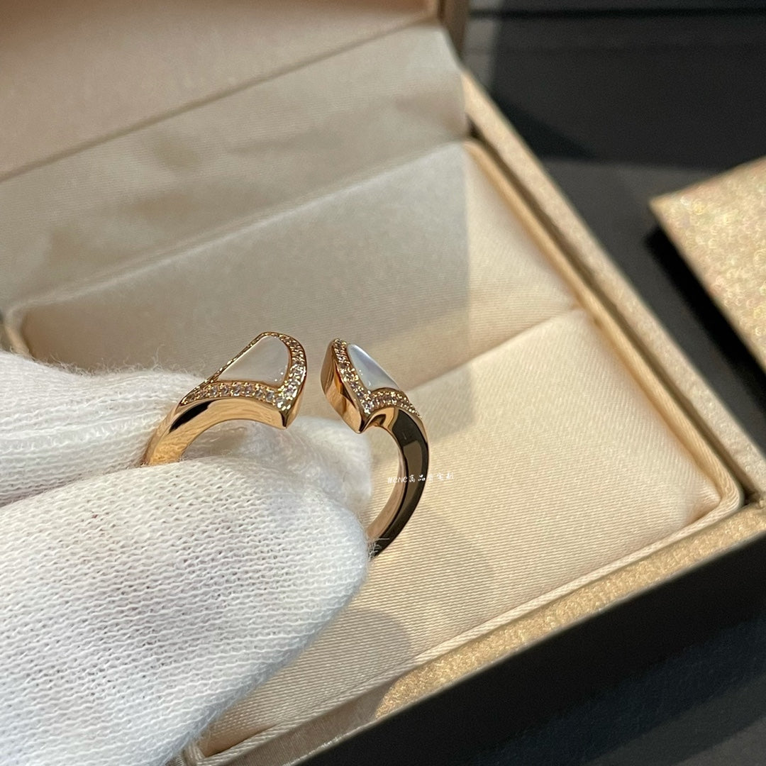 [Shinejoy]DREAM MOP DIAMOND OPEN RING