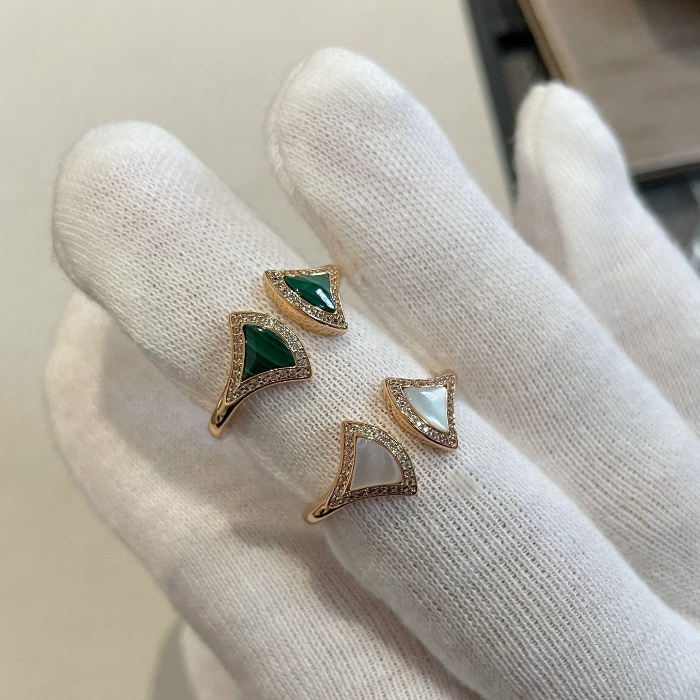 [Shinejoy]DREAM MOP DIAMOND OPEN RING