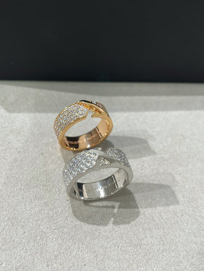 [Shinejoy]LIENS EVIDENCE  DIAMOND PAVED RING
